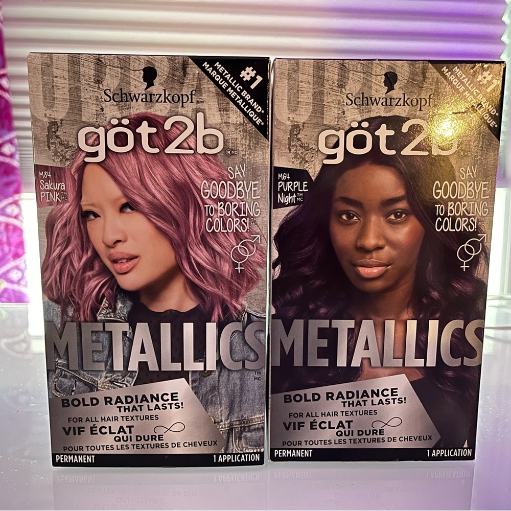 Vibrant Pink and Purple Metallic Hair Color - Picture 4 of 4